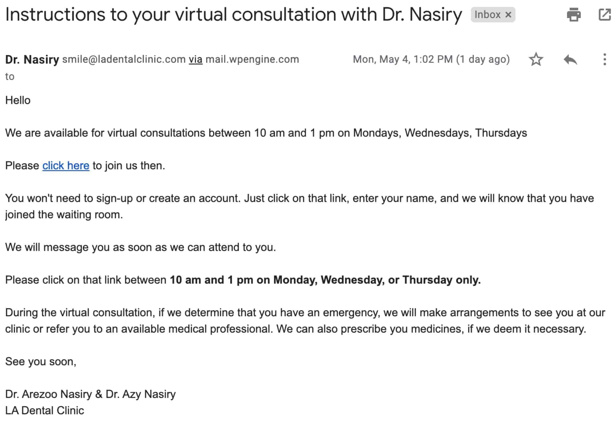 lad virtual consultation