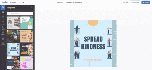 crello colour options example