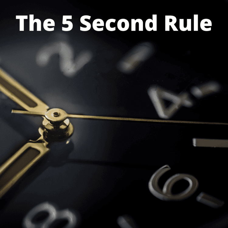 the 5 second rule watch closeup